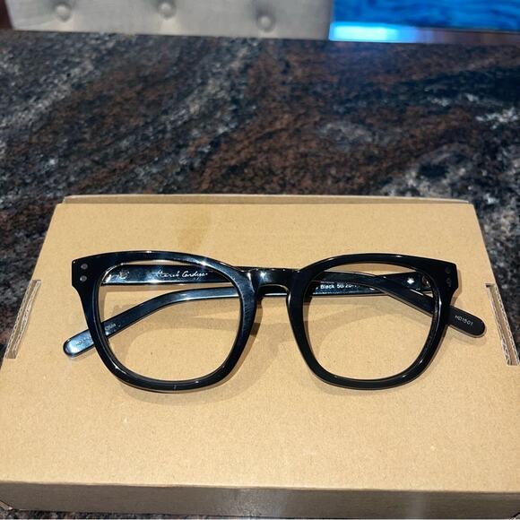 Derek Cardigan Black Rimmed Glasses Frames - Picture 10 of 12